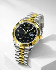 Premium Two‑Tone Stainless Steel Watch — Water‑Resistant • 1‑Year Warranty • Open‑Parcel OK - Ascentstyles