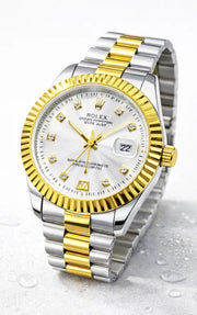 Premium Two‑Tone Stainless Steel Watch — Water‑Resistant • 1‑Year Warranty • Open‑Parcel OK - Ascentstyles