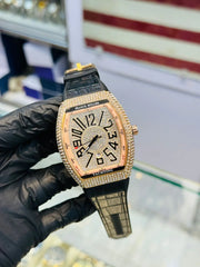 Luxury Diamond-Style Watch with Silicone Strap – Premium Look - Ascentstyles