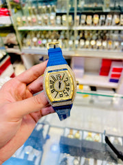 Luxury Diamond-Style Watch with Silicone Strap – Premium Look - Ascentstyles