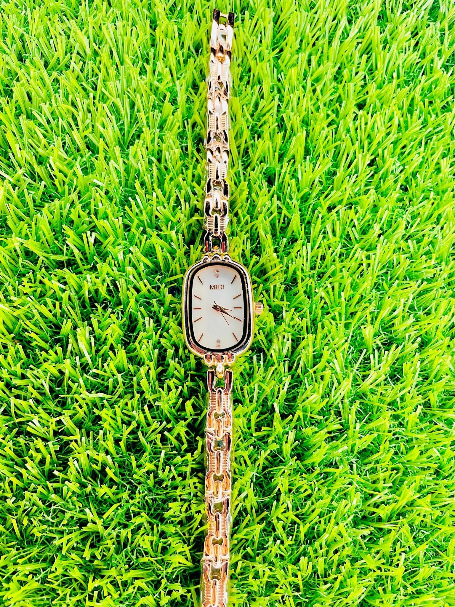 MIDI Slim Oval Women’s Watch – Water Resistant, Minimalist Design, Dual - Tone Elegance - Ascent Styles