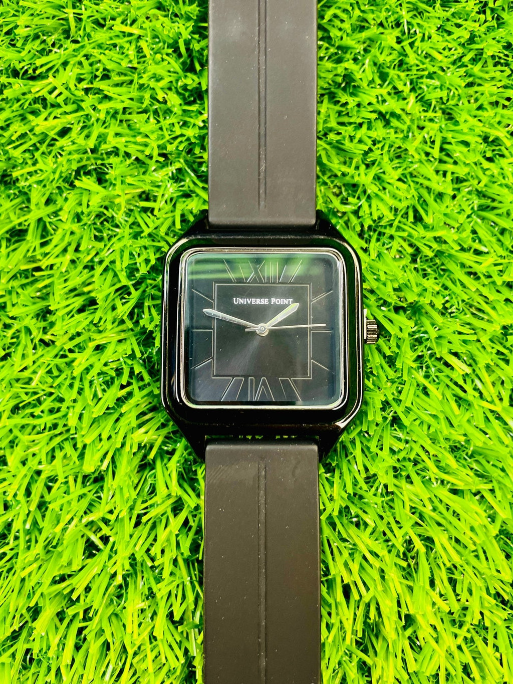 Universe Point Classic Black Square Dial Watch – Minimal Elegance with Durability - Ascent Styles